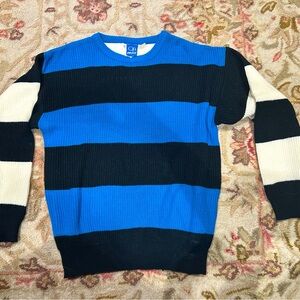 OP Vibrant Blue and Black Crewneck Sweater